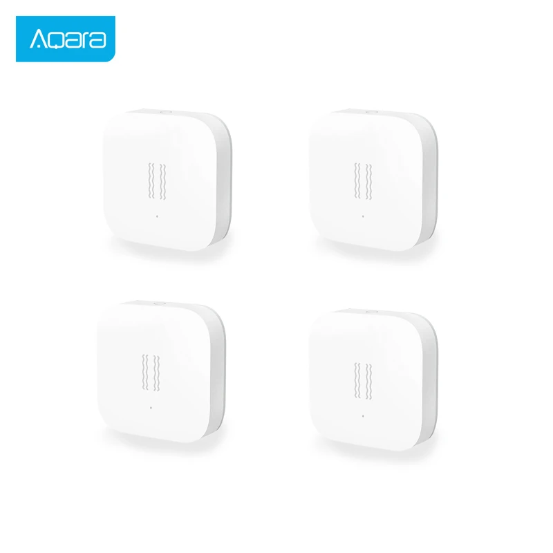 4 PCS 5 шт., датчик вибрации Aqara и датчик сна, ценный сигнал тревоги, мониторинг вибрационного удара, встроенный гироскоп для Xiaomi Mi, приложение для дома - Цвет: 4 PCS