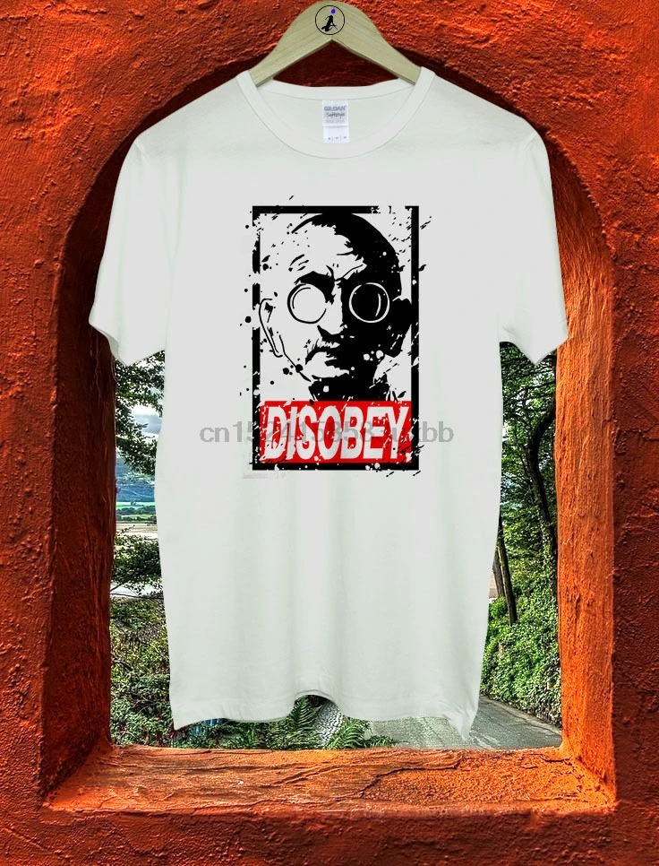 Мужская футболка с надписью Mahatma Gandhi Повседневная унисекс Peace Socialist M197 | одежда