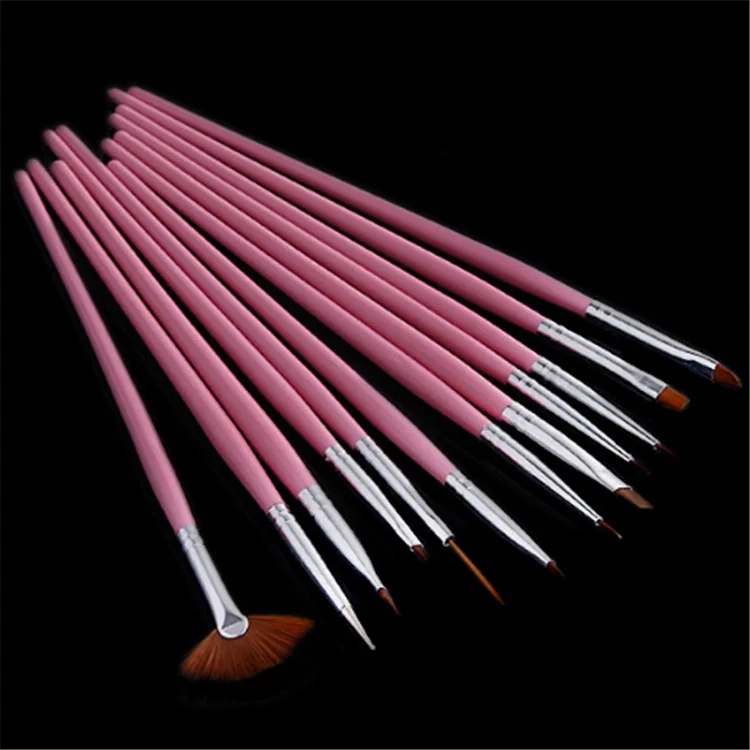 Маникюрная щетка инструмент пудра стержень 12 чехол цветной рисунок фототерапия Кристалл diao hua bi Bracing провода живопись веер с цветами-форма