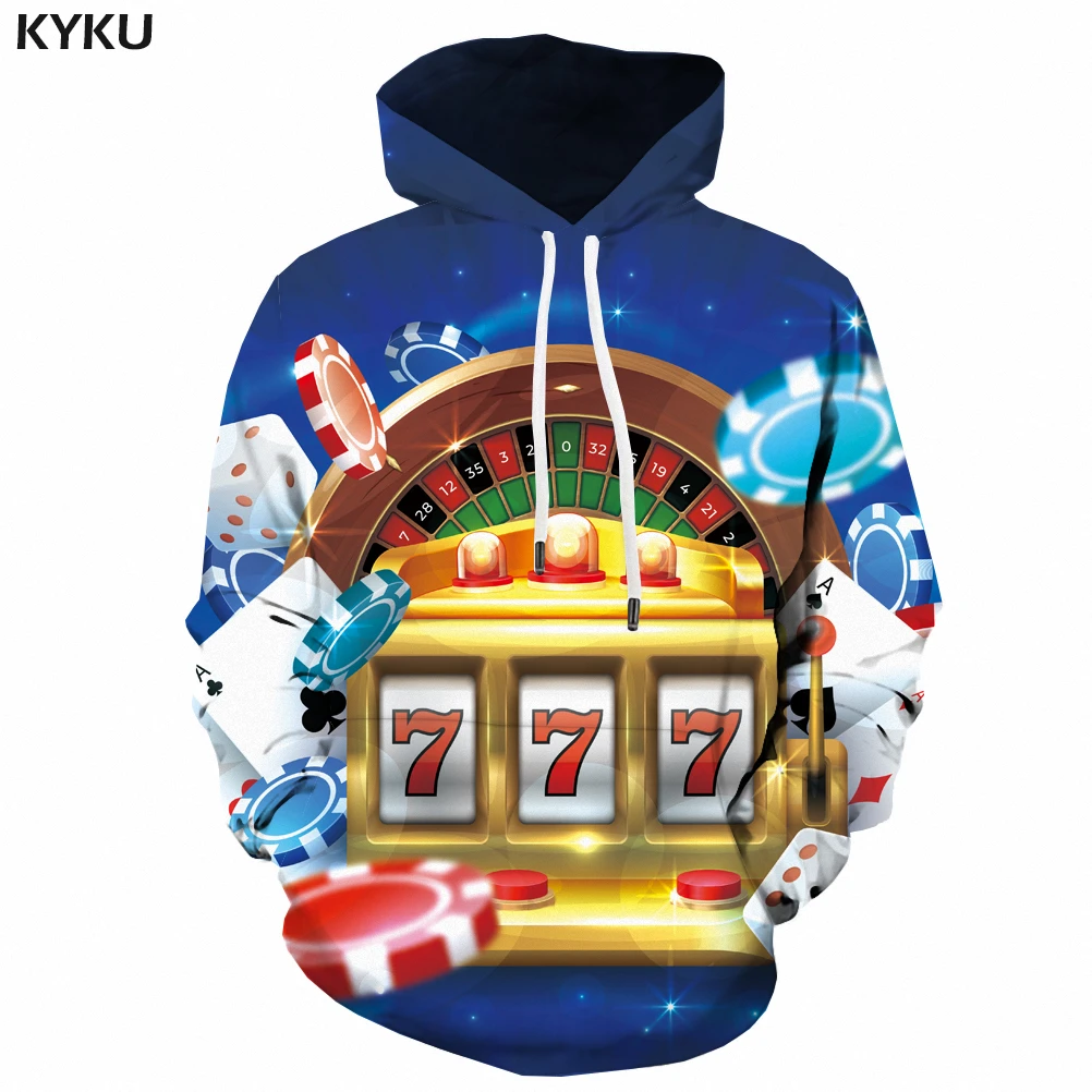 

3d Hoodies Gambling Hoodie Men Digital Hoody Anime Colorful Hooded Casual Funny 3d Printed Mens Clothing Streetwear Winter
