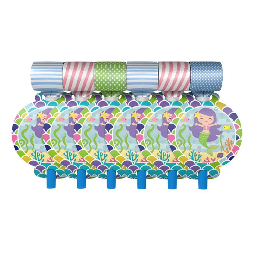 

Mermaid theme blowing dragon birthday supplies theme decoration party props supplies cartoon cute blowing dragon sound maker