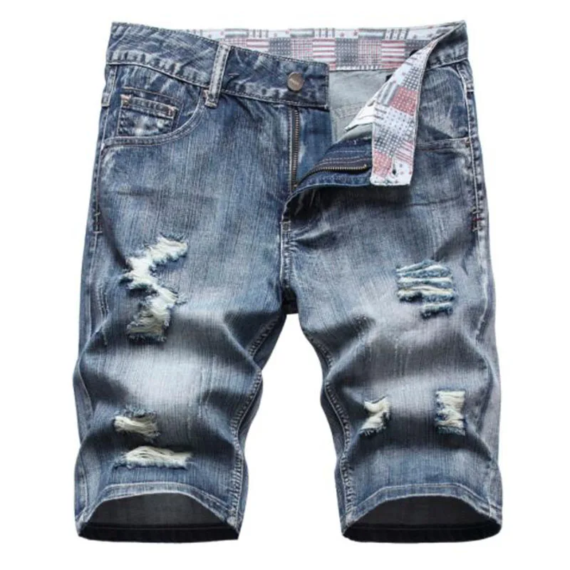 Mens Ripped Short Jeans Size 28-42