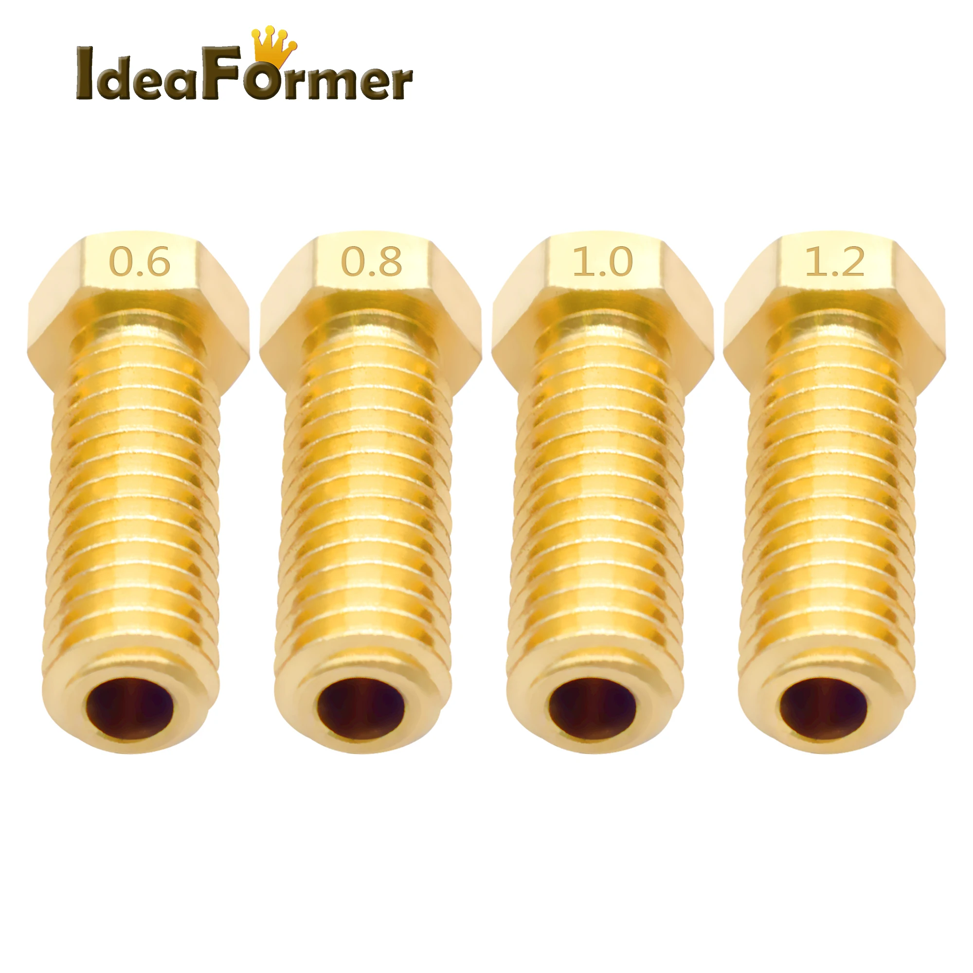 Volcano Brass 3D Printer Nozzle For E3D Hotend M6 Extruder 0.4 /0.6/0.8/1.0/1.2MM 1.75MM /3.0MM Filament | Компьютеры и офис