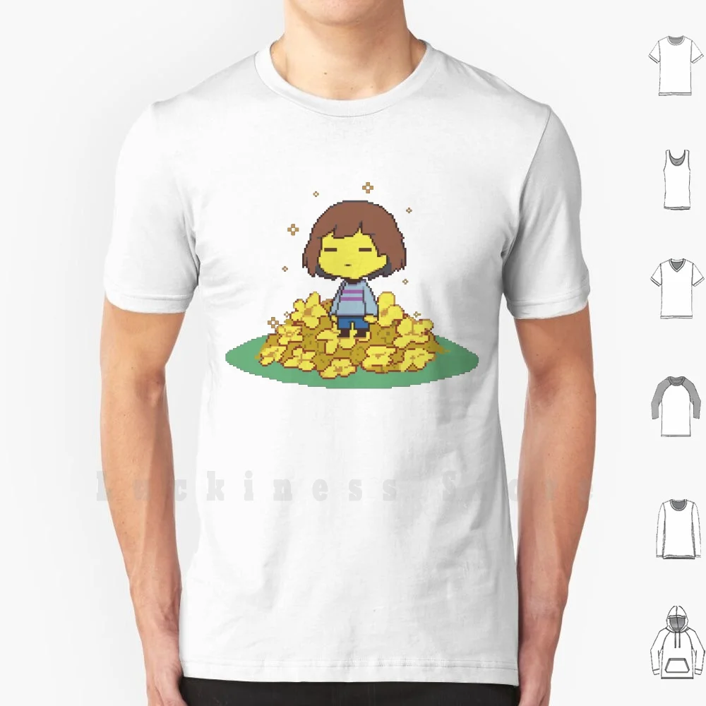 Undertale-Frisk футболка 6xl хлопковая крутая Undertale Frisk Flowey Toriel Sans Papyrus Undyne Alphys Mettaton Asriel