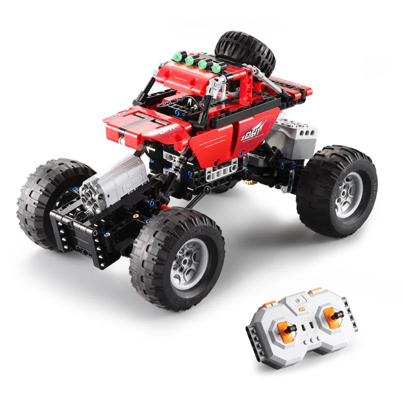 

Double e cada C51041 2.4G Remote Control Off-road Climbing Car Educational Assembled Remote Control Building Blocks Toy