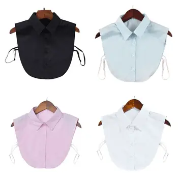 

Cotton Fake Collar Clothes Accessories Women Adjustable Solid Color Detachable Half-Shirt Blouse Tops