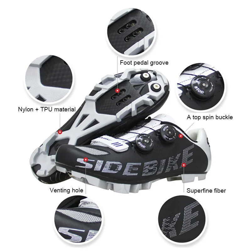 Sidebike велосипедная обувь Мужская дышащая обувь для горного велосипеда Нескользящая велосипедная обувь водонепроницаемые Mtb кроссовки Calzado Ciclismo