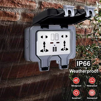 

British Wall Power Socket Plug For Household Outdoor Uk Standard Usb Switched Outlet Wall Power Socket Universal 5 Hole D30