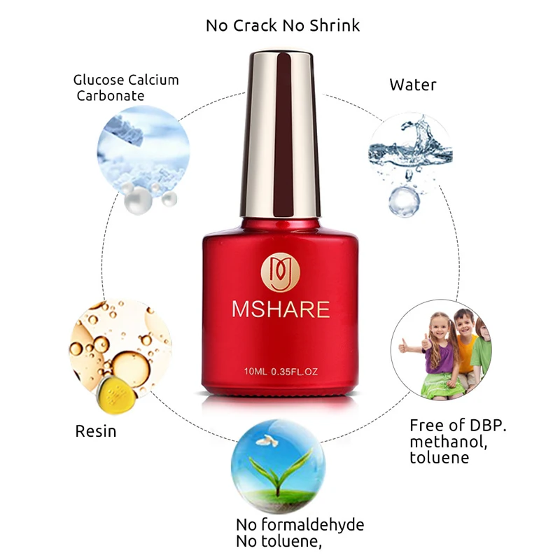 MSHARE Nail Transfer Foil Glue Gel Polish Nails Adhensive Transfering Free foil Sticker