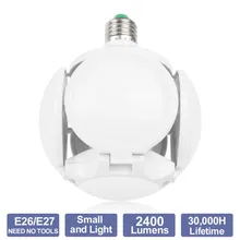 Прожектор деформируемый складной светодиодный светильник 120 светодиодный E27 40 Вт 6500 к деформируемый футбольный светильник 110-265 в лампа UFO потолочный барный светильник