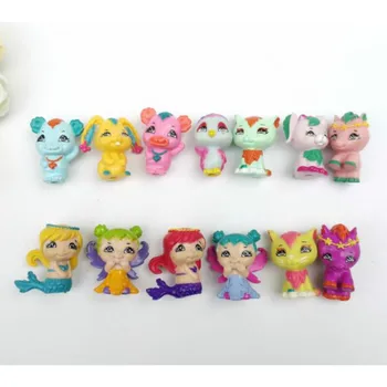 

50pcs/lot cute lovely mini soft model toys girl doll bird mermaid small animal 3cm, capsule dolls, educational toys for boy