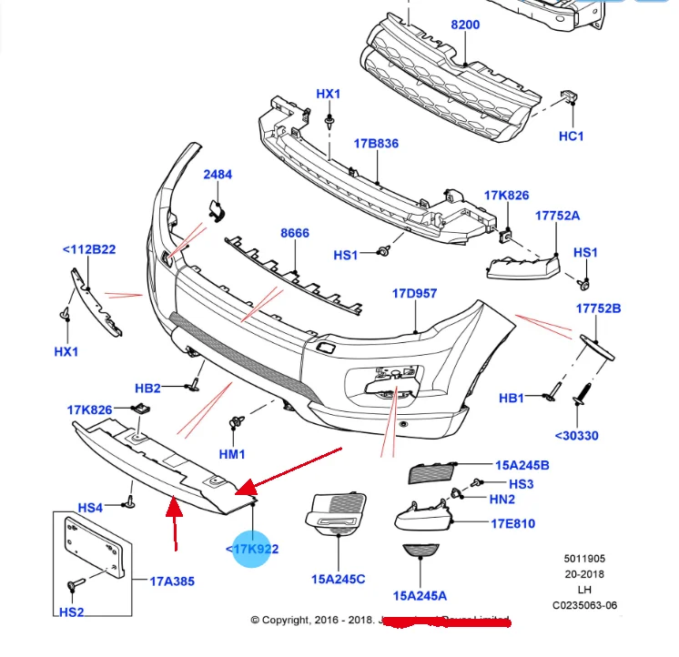 Серая крышка переднего бампера с крючком для LAND ROVER 2012 2013 2014 2015 Range Evoque