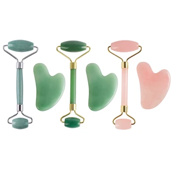 

Facial Massage Roller Eye Face Neck Skin Care Lifting Beauty Tool Natural Dongling Jade Stone Skin Relaxing Hand Massage Tool