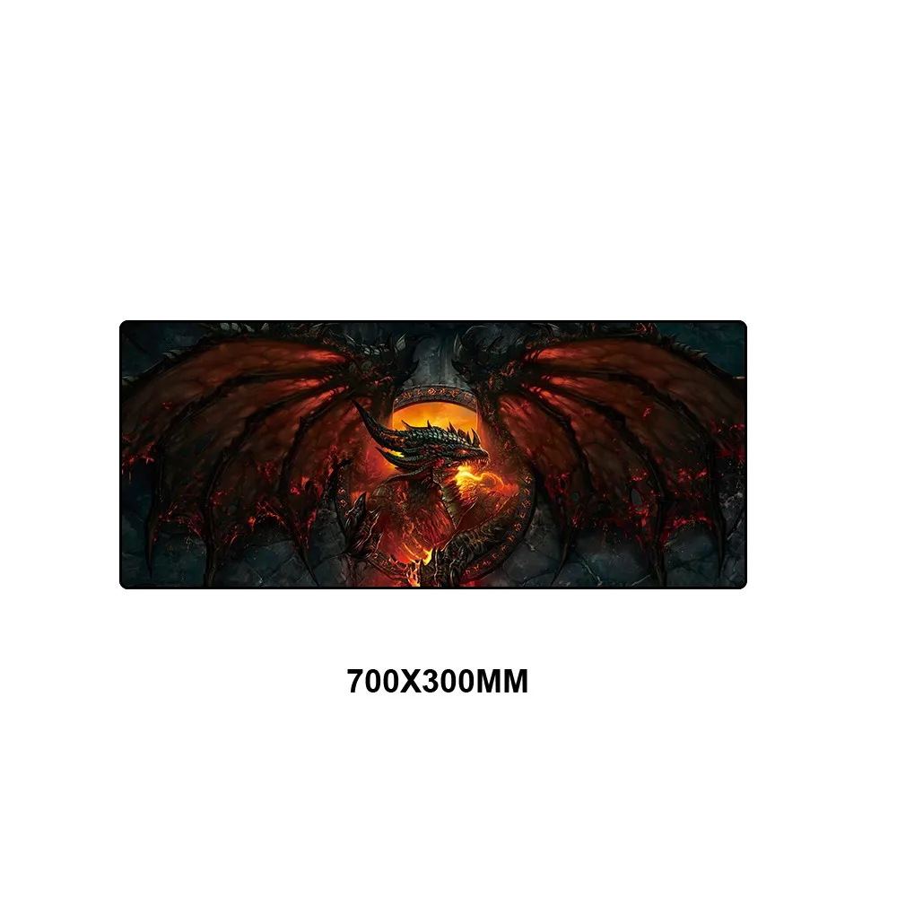 MSSJ-RW053 Large Gaming Mousepad Mat for World of Warcraft Mouse Pad Dragon Gamer Computer PC Desk Pad for Laptop Locking Edge Big Padmouse - Цвет: MSSJ-RW053