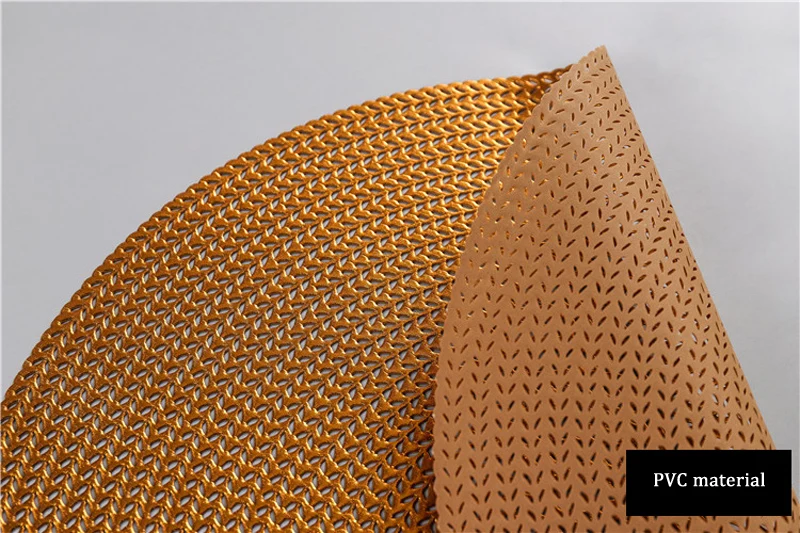 38CM Hotel Restaurant Round PVC Placemat Nordic Anti-scalding Insulation Table Mat Steak Pad (14)