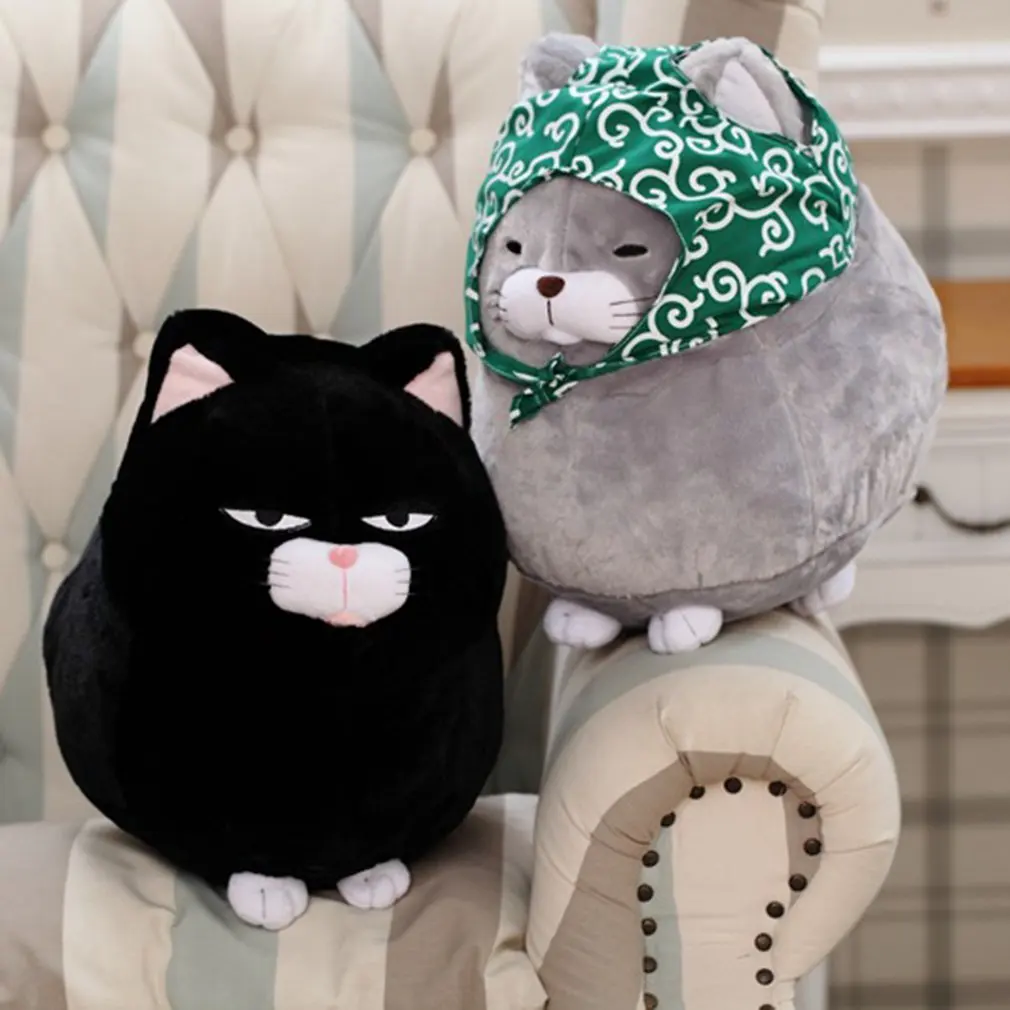 Stuffed Animal Toy Cotton Kids Beard Blessing Cat Figurine Elastic Bubble Cloth Fabric Child comfort doll Birthday Home Deco Toy