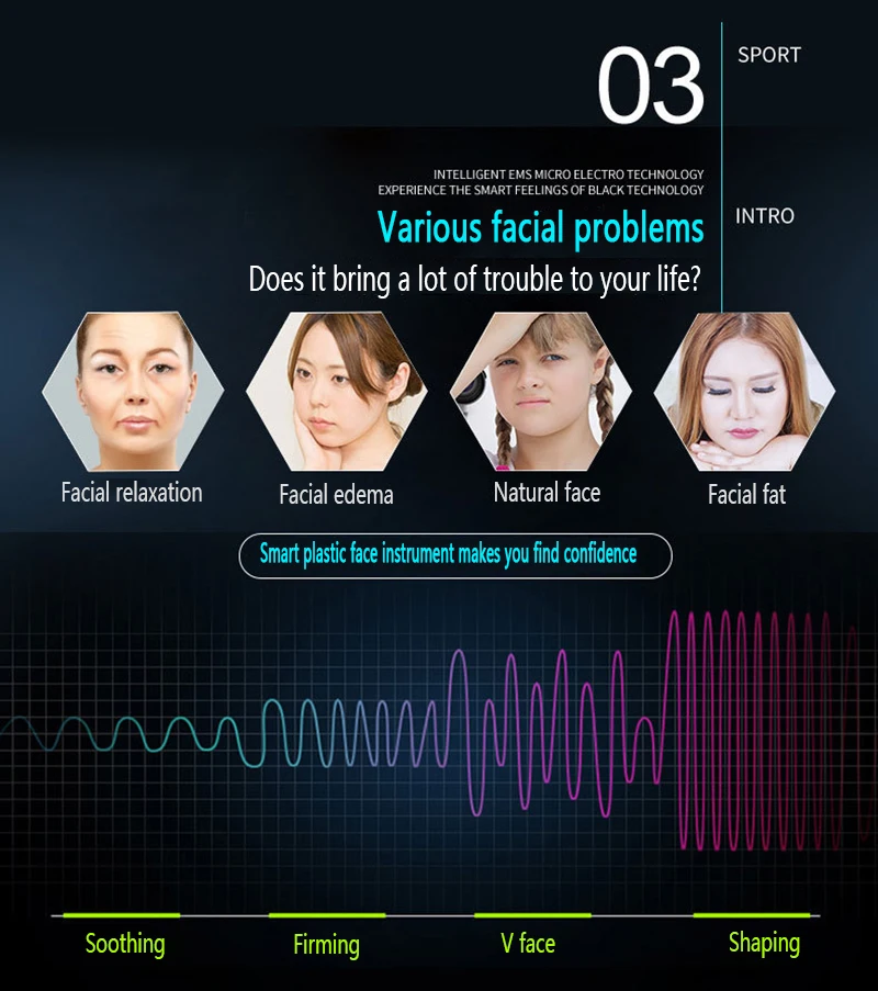 Массажер для лица EMS стимулятор мышц лифтинг инструменты V массажер для лица тонкая микротоковая поверхность лифтинг для придания формы стройнящие массажер