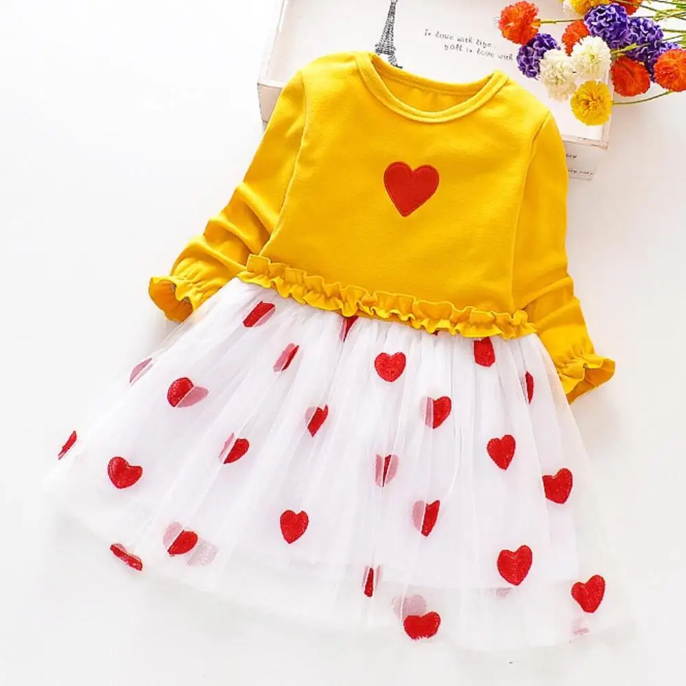 Новые зимние детские платья для девочек, вечерние кружевные платья, Vestido, пачка, одежда для маленьких девочек, Детский карнавальный костюм, 2, 3, 4, 5, 6 лет - Цвет: yellow