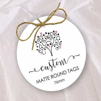

Personalize Round Gift Tag | Wedding Favor Tag | Round Tag | Customise with your details | Matte Round Tag 76mm