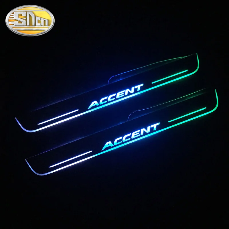 Светодиодный водонепроницаемый ультратонкий акриловый порог для Hyundai accent