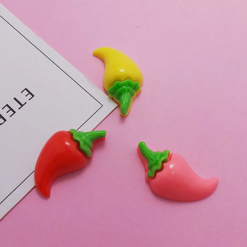 50 шт./лот, мини-имитация искусственных овощей, полимерная цветная Миниатюрная модель Чили для кукол, аксессуары для кухни, игрушки для игр, Лидер продаж