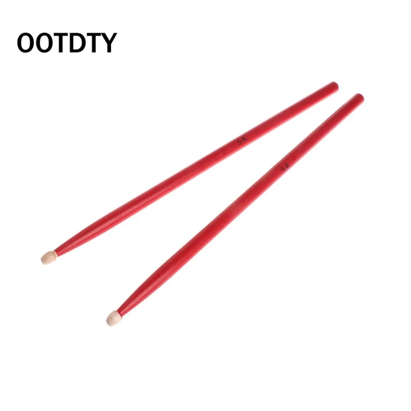 5A-Red OOTDTY 1 пара 5A 7A прочные барабаны клещи Цвет Жесткий клен барабанные палочки детские ударные инструменты для джаза палки - Цвет: 5A-Red