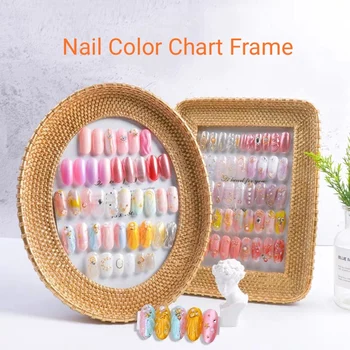 

Double-sided 60 Tips Nail Gel Polish Color Card Nail Display Muti Colors Nail Color Chart Frame Nail Polish Display Stand