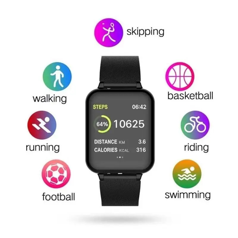 B57 смарт-браслет, умные часы, водонепроницаемые спортивные часы для Iphone телефона, умные часы, монитор сердечного ритма, функции кровяного давления