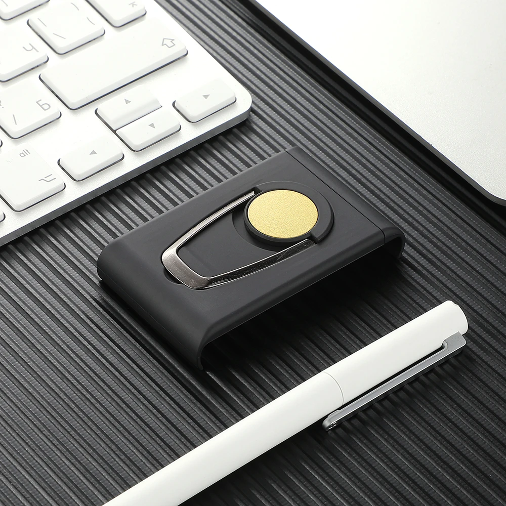 360 Вращение гибкое складное автомобильное крепление для телефона для iPhone11 Pro samsung LG держатель телефона с кольцом на палец подставка аксессуары для смартфонов - Цвет: Черный
