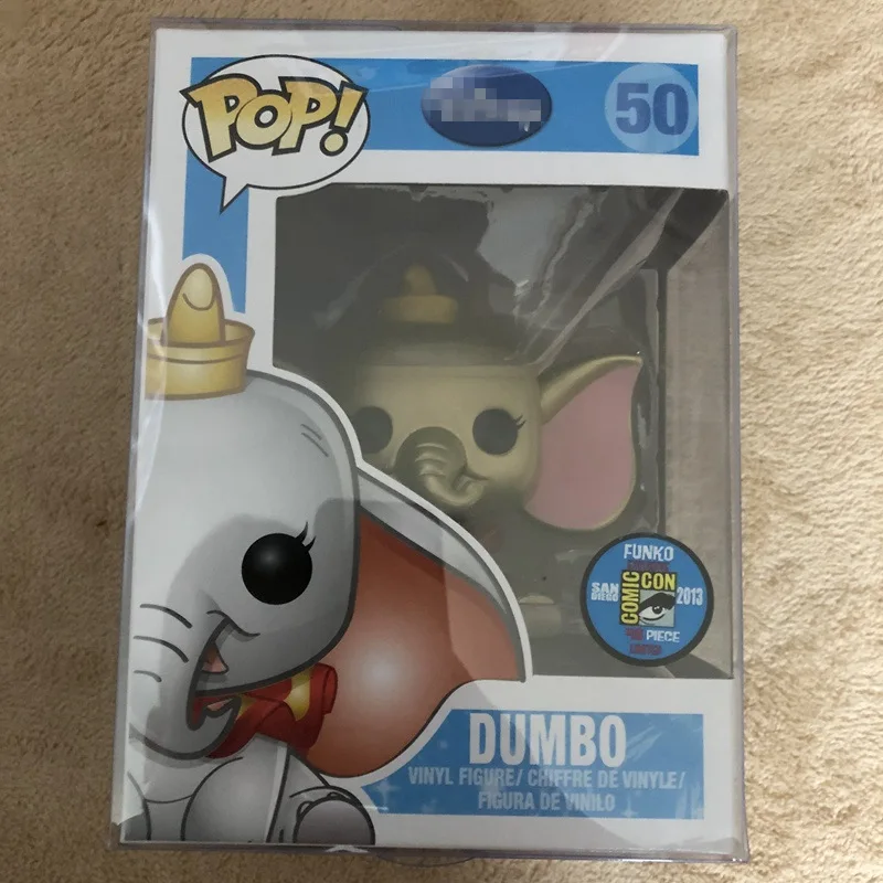 Редкая! 2013 SDCC эксклюзивная официальная Funko pop Dumbo (золото) 50 # Виниловая фигурка Коллекционная модель игрушки в коробке