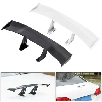 

1PC Carbon Fiber Car Mini Tail Spoiler Wing Decoration Sticker Accessories
