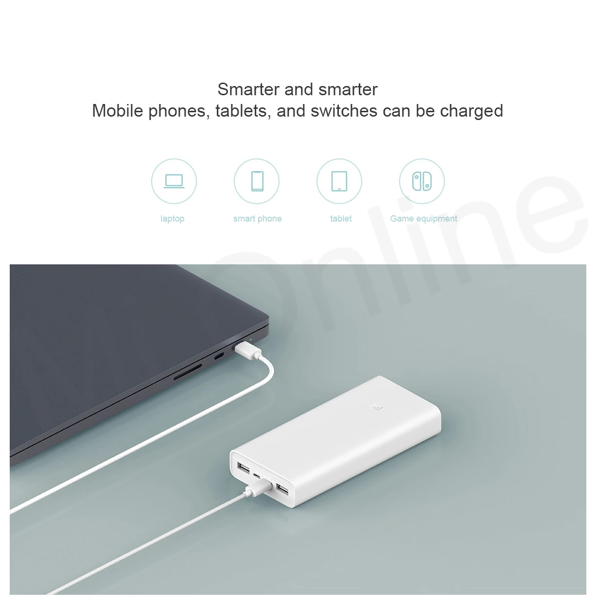 Xiaomi Mi 20000mAh power Bank 3 Pro USB-C 45W портативное зарядное устройство Dual USB power bank для ноутбука смартфона