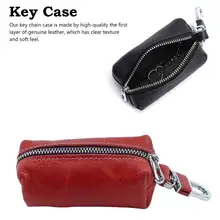 Натуральная коровья кожа унисекс брелок маленькая бизнес сумка-Футляр для ключей