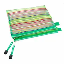 10 шт. полосатая Ручка для сумки A5 папка для бумаги зеленый w ремень