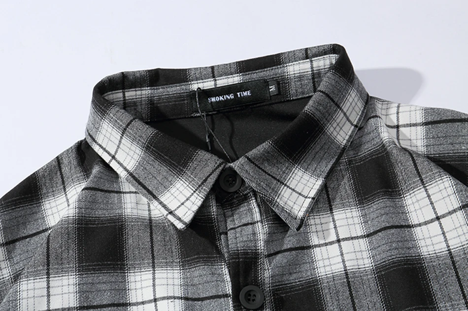 Осенняя мода, хип-хоп дизайн, мужские рубашки, с длинным рукавом, рукав летучая мышь, клетчатая рубашка, мужская, японская мозаика, Camisa Masculina, рубашка для пары