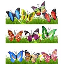 Искусственный декор в виде бабочек садовый Двор Газон патио наружные художественные украшения случайный цвет