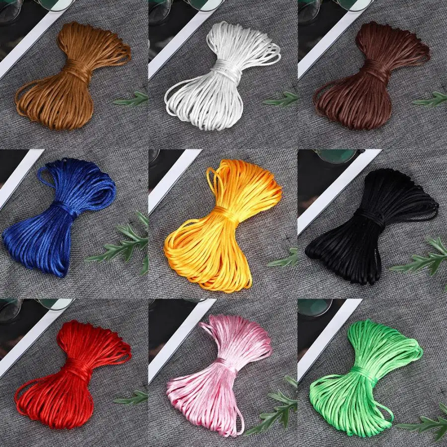 5 Pcs Braided Cord 2mm x 20yard Polyester Braid Rope for DIY Chinese knot Jewelry Making | Дом и сад