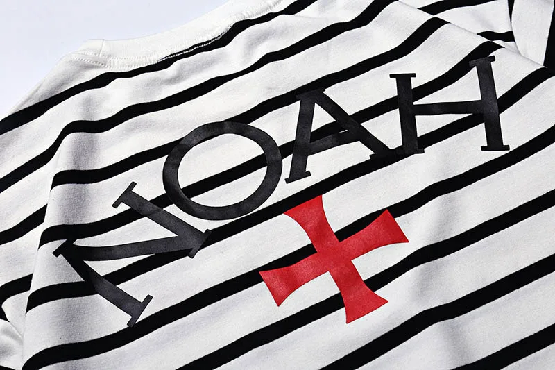 Новинка года, футболка с нашивками в полоску с карманами и надписью NOAH, модная уличная футболка в стиле хип-хоп для мужчин и женщин, простая хлопковая Футболка Noah, футболка NOAH