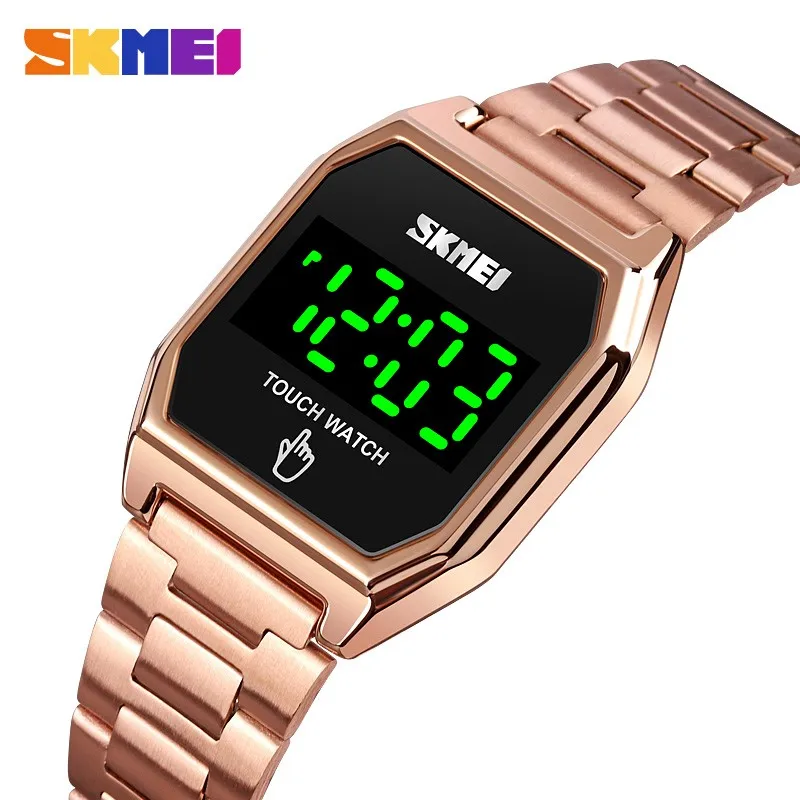 SKMEI New Touch Screen Sports Watches Waterproof Women Men Watch Luxury Clock Electronic LED Digital Watch Men Relogio Masculino afbeelding