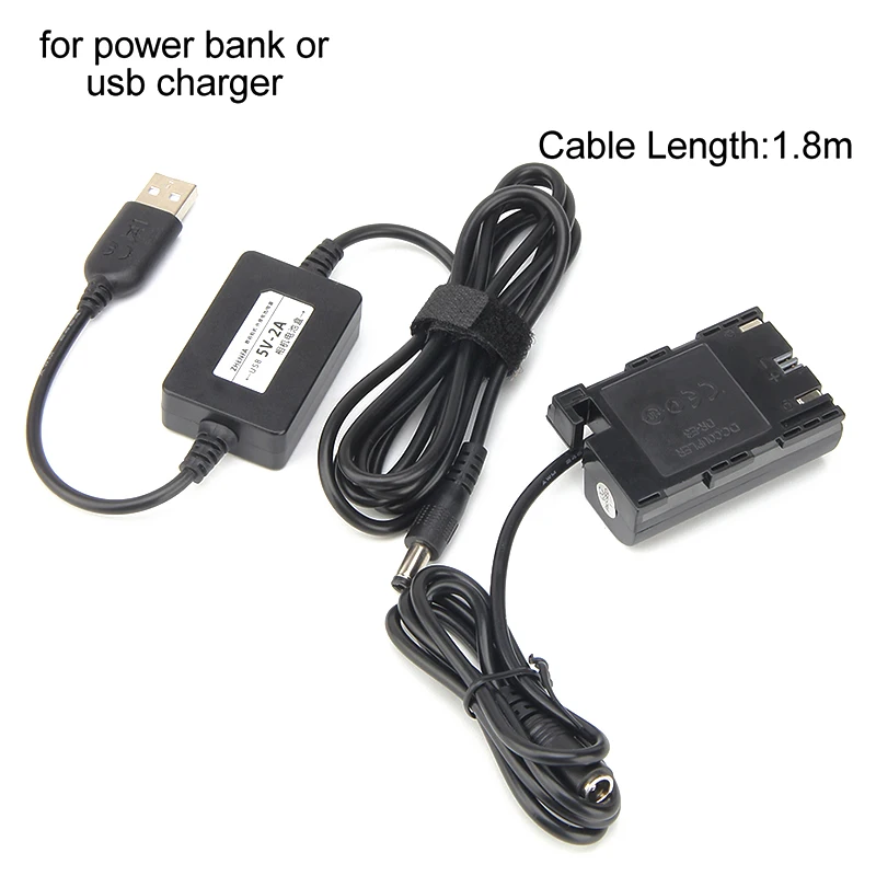 Fonte de Alimentação Adaptador de Alimentação para Canon Bateria Dr-e6 Eos 5d2 5d3 6d 60d 70d 80d 5v Usb Lp-e6 Ack-e6 - Image 2