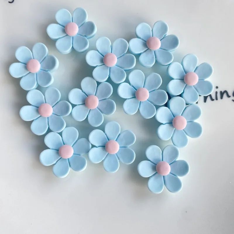 10Pcs/lot kawaii matte flowers resin cabochon flatbacks for phone case deoc parts DIY scrapbooking hair bows center accessories