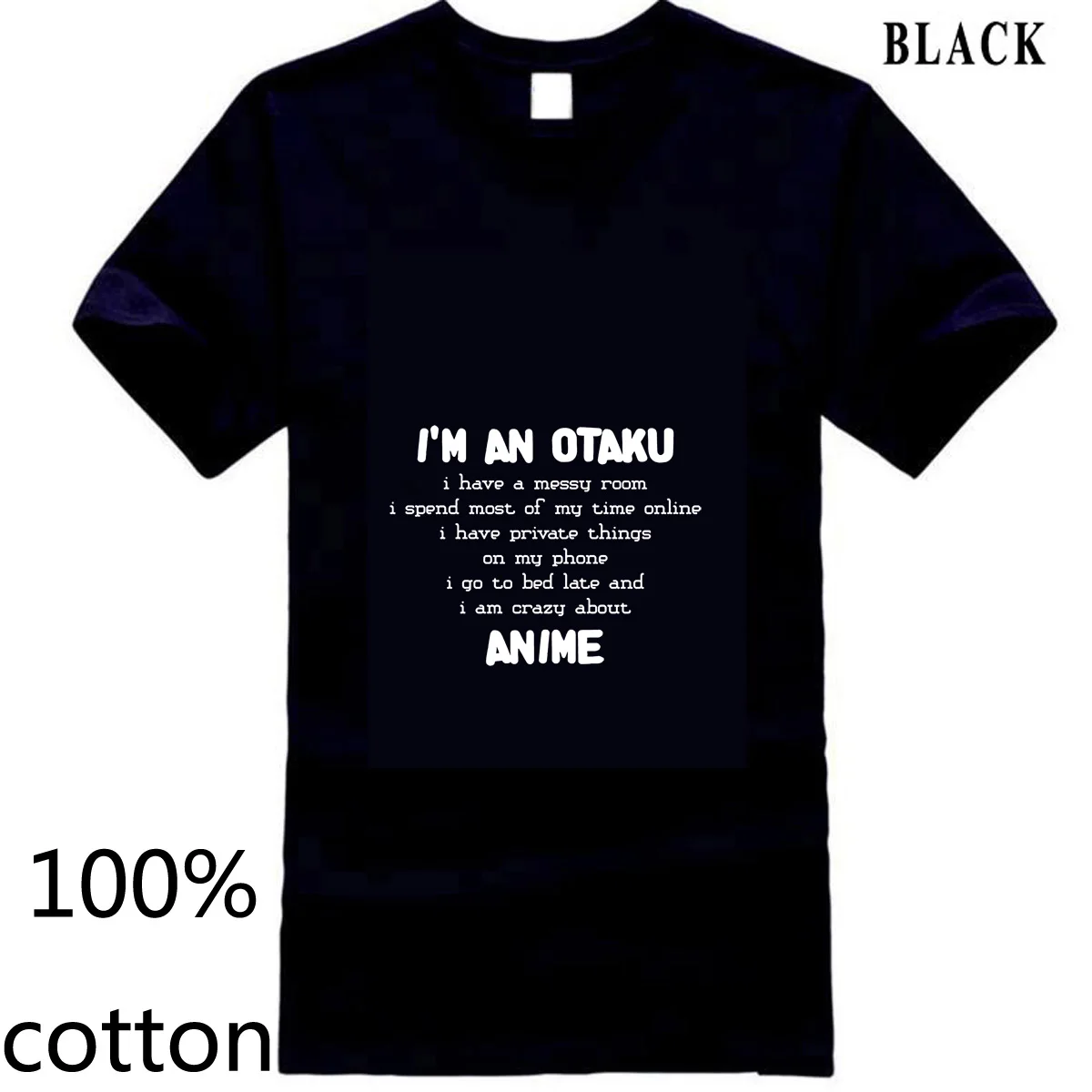 I'm An Otaku аниме Lover for Weeaboo T Shits печатная Горячая Мужская футболка Топы футболки 100%