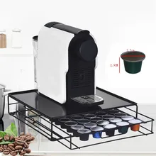 

Coffee Capsule Iron Holder 40 Grid Capsule Storage Rack Creative Stand Practical Coffee Holder Drawer Storage Box Coffeeware
