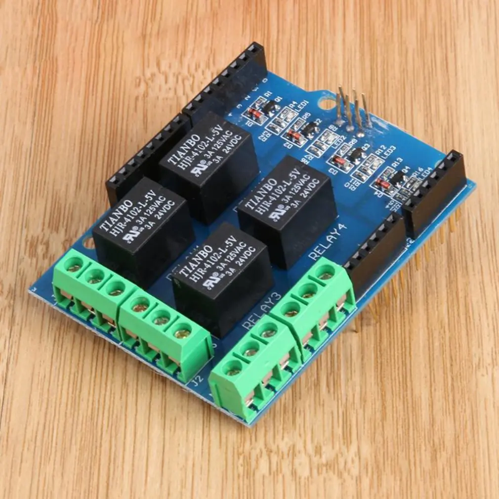 4-Way 5V релейный модуль реле Плата управления реле для расширения платы релейная плата управления