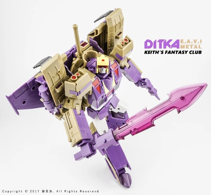 

Transformation KFC Toys EAVI METAL Ditka Blitzwing MP Scale of three variable New
