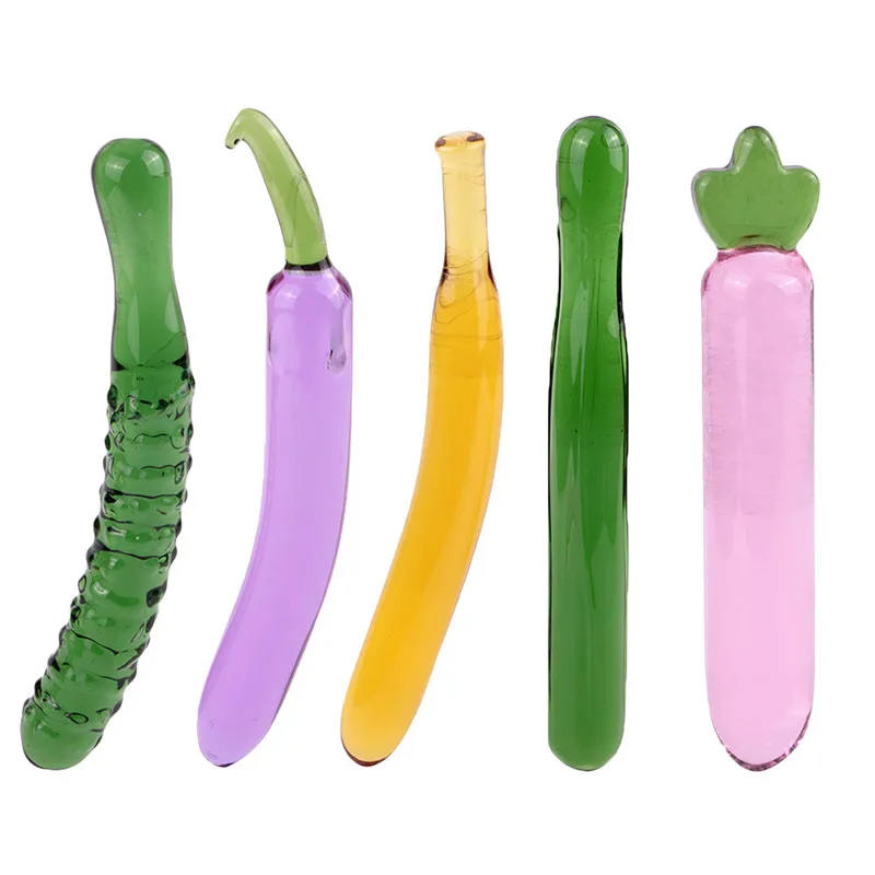 Стеклянный фаллоимитатор Pyrex для Для женщин секс игрушка мастурбации фруктов и
