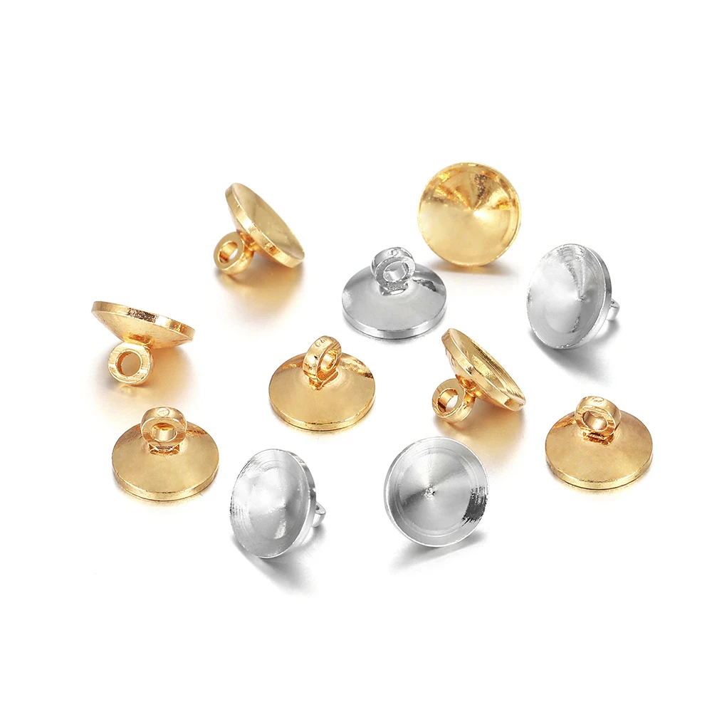 50 unids/lote cuentas tapas conector ajuste cuentas colgantes para DIY collar joyería hecho a mano suministros Accesorios