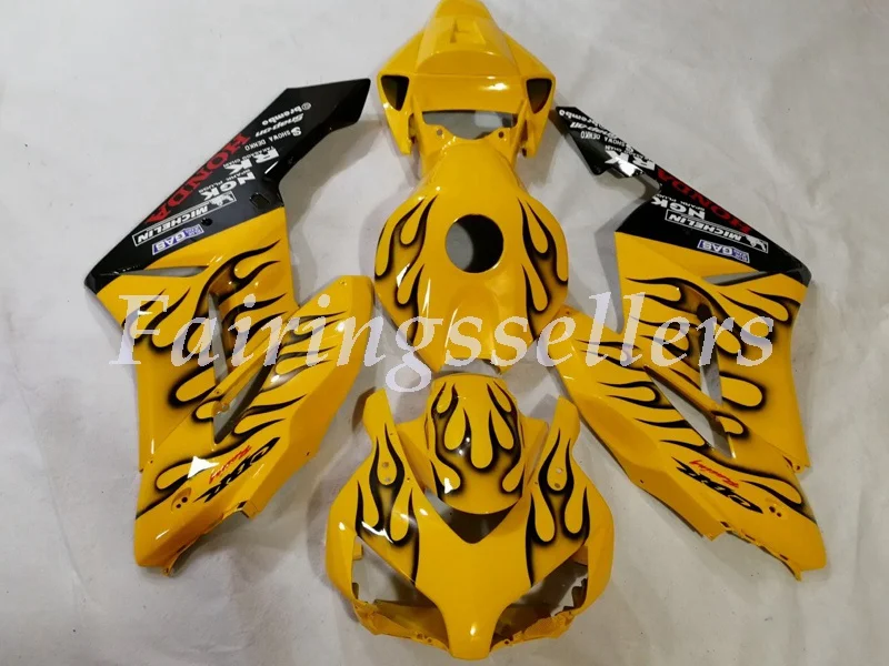 

Injection New ABS Full fairings kit Fit For HONDA CBR1000RR 2012 13 14 15 2016 CBR1000 12-16 CBR1000 Fairing Custom Yellow Flame