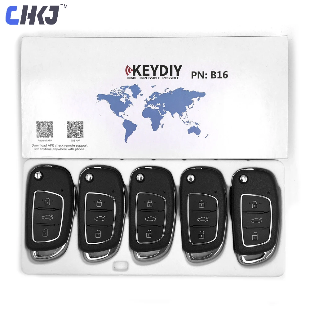 CHKJ 5 шт./лот KEYDIY KD B серии B16 3 кнопки для KD-X2 KD900 KD900 URG200 Кнопка KD программист универсальный дистанционный Автомобильный ключ