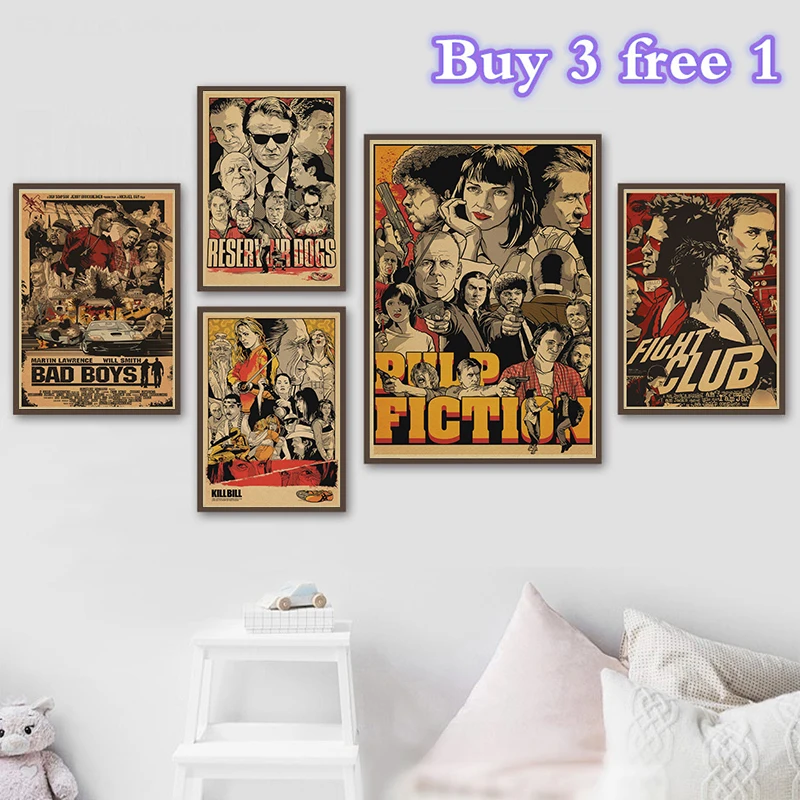 Reservoir Dogs Poster Gifts for Crime Film Fans Cult Film Wall Decor School of Magic Wall Art Quentin Tarantino Poster Living Room Artwork 24x32